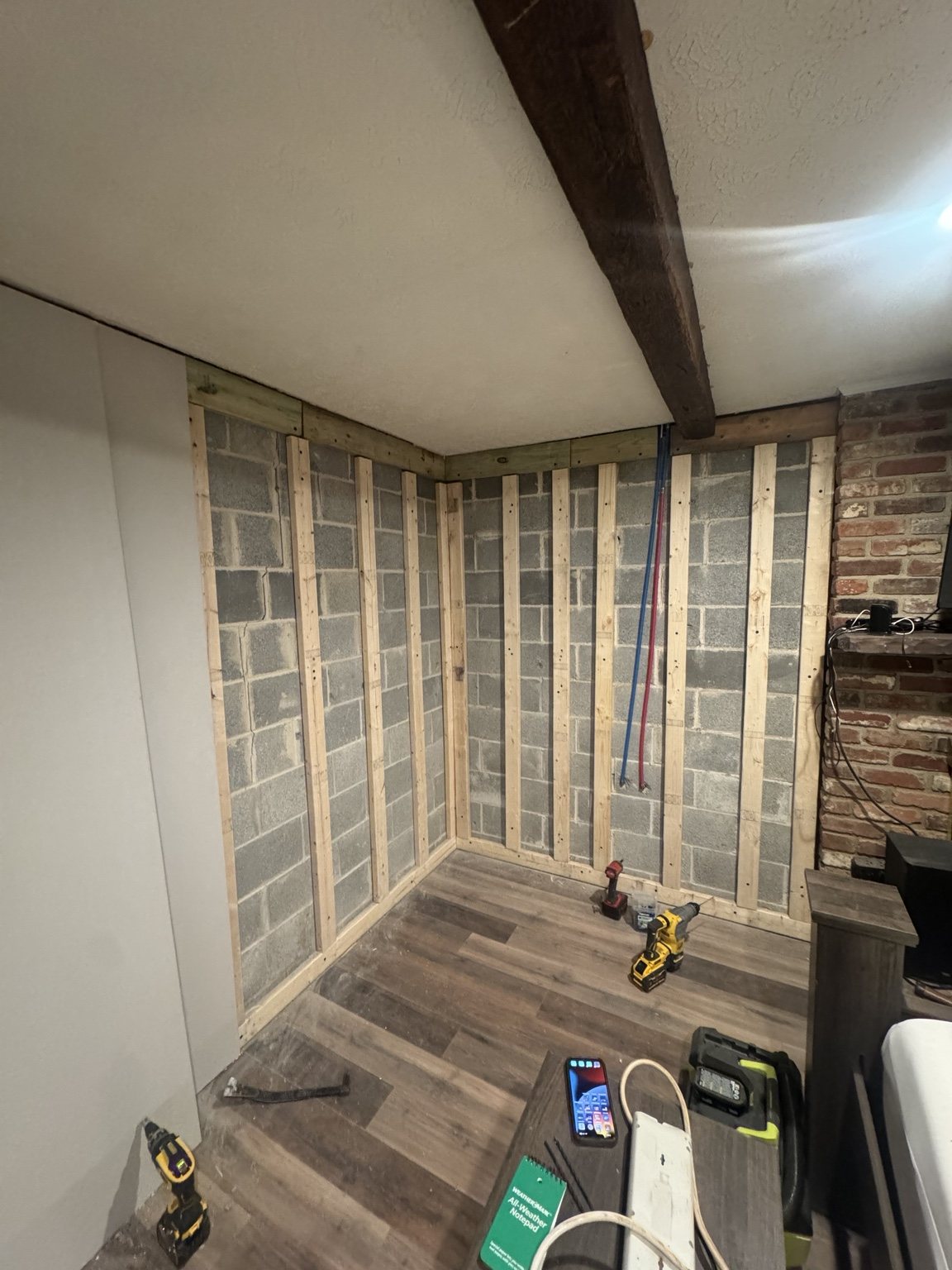 Basement framing and renovation work