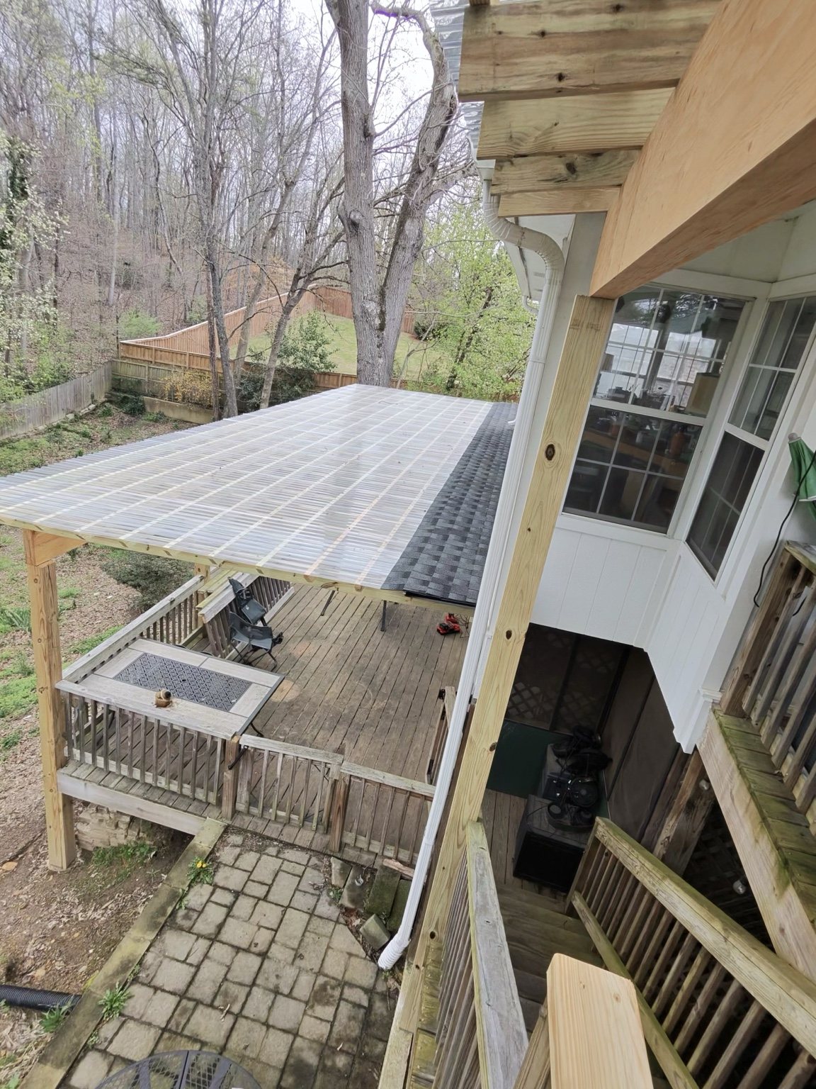 Patio cover addition over existing deck