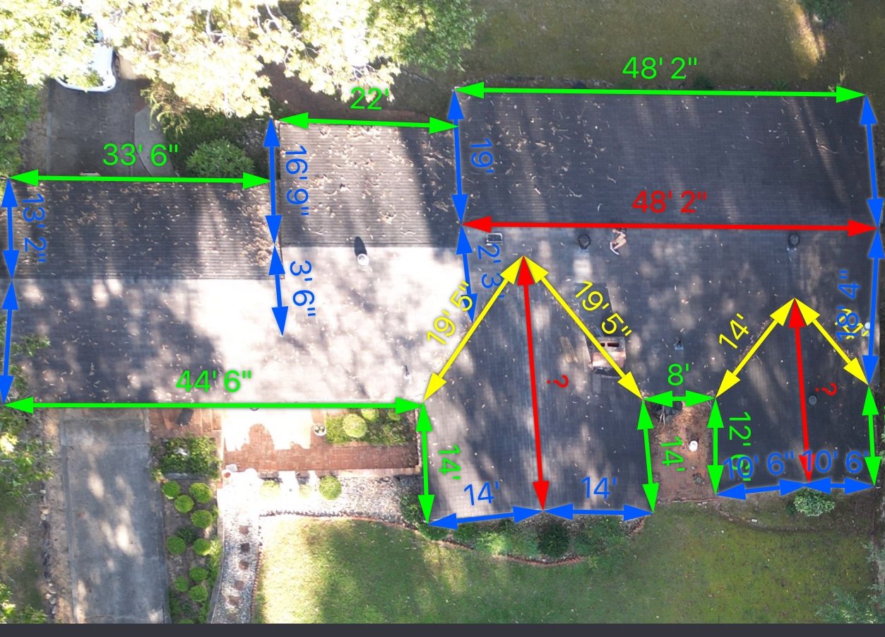 Roof measurement and estimating work